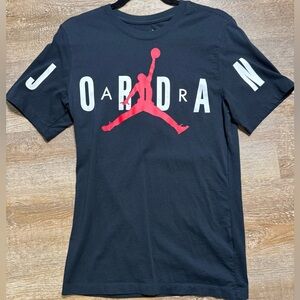 Jordan Black T-Shirt with Red Logo